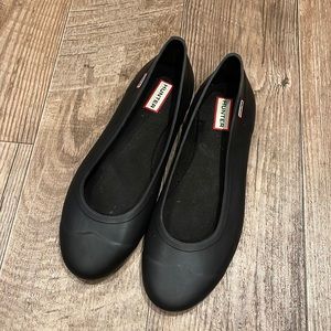 HUNTER Black Rain Shoes - UK 7 US 9